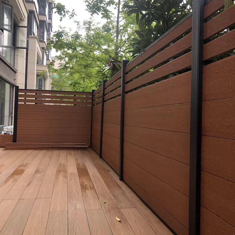 塑木围栏户外花园木塑小区别墅围墙护栏露台小院子防腐木栅栏庭院