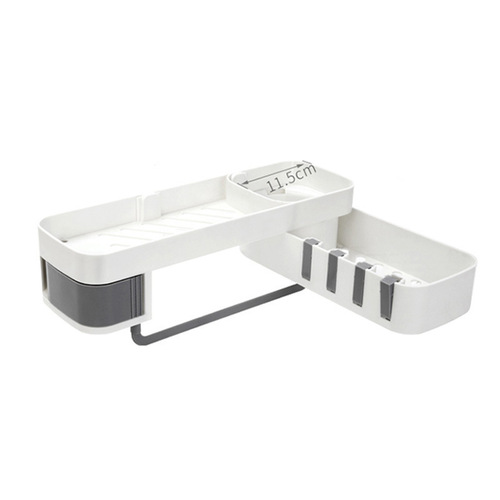 Bathroom kitchen corner storage rack bathroom corner punch-free storage rack bathroom wash ABS storage rack