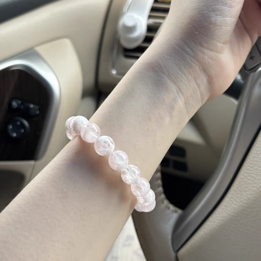 天然水晶ウェディングドレス白い雪花幽霊手串雪霜髪粉霜幽霊イメージ水晶ブレスレットプレゼント