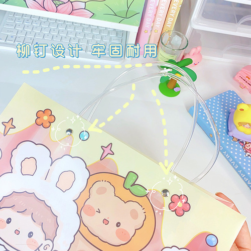 Cartoon Bear LO Series PP Horizontal Gift Bag Gift Bag Birthday Gift Cute Creative Handbag