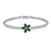 Accessory, zirconium, bracelet, crystal flower-shaped, Korean style, diamond encrusted