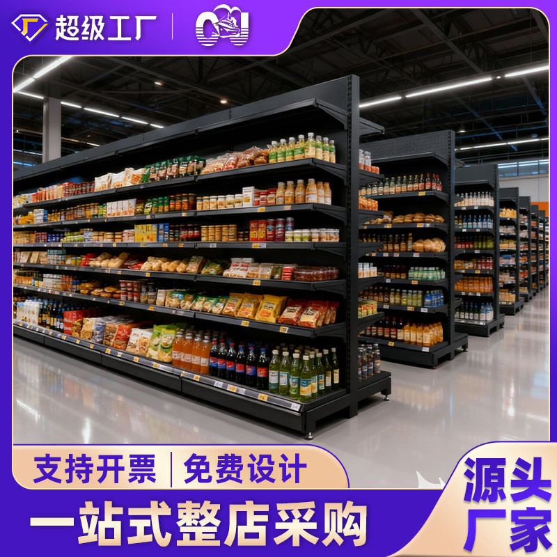 Supermarket Shelves Thickeneded Large Supermarket Convenience Store Chain Store Hardware Store Single-Sided Multi-Layer Supermarket Shelves