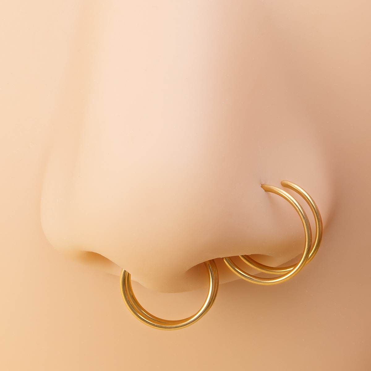 Solid Color Pattern Simple Style Solid Color Stainless Steel Plating Nose Ring 1 Piece Nose Pin