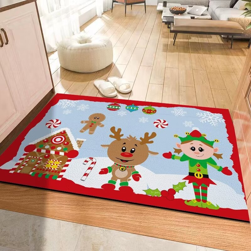 Amazon temu 卸売玄関クリスマスフロアマット吸水性と汚れにくい浴室のフロアマットクリスマス装飾カーペット|undefined