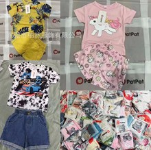 外贸品牌patpat kids sets时尚童装套装两件套混搭风格库存批发