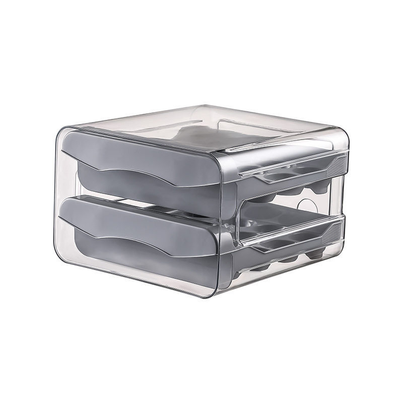 La Caja de almacenamiento de huevos tipo cajón del refrigerador es transparente y engrosada, y la Caja de huevos de 32 Casillas es de grado alimenticio. image 8