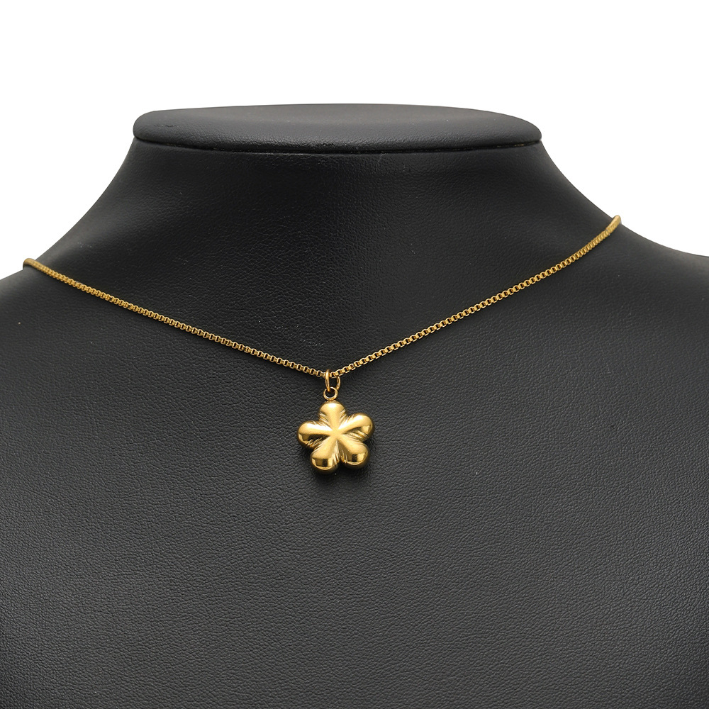 5 PCS/Package Quantity 5 PCS/Package 15*15mm 304 Stainless Steel Flower Polished Beads