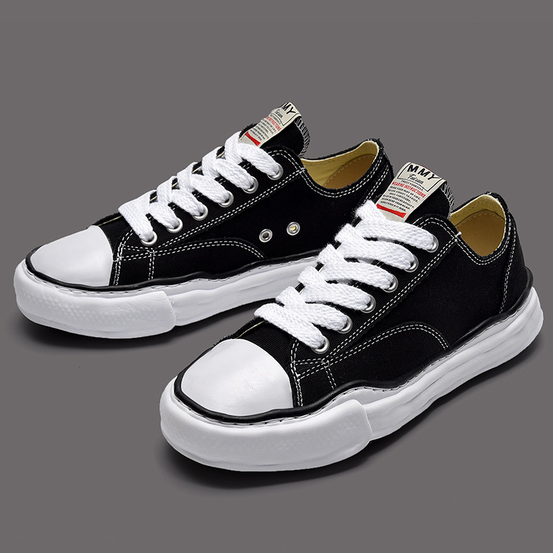 thumbnail for MMY dissolving shoes Yu Wenle men&#039;s casual shoes Sanyuan Kangyu black and white plaid lovers shoes retro board shoes women&#039;s shoes