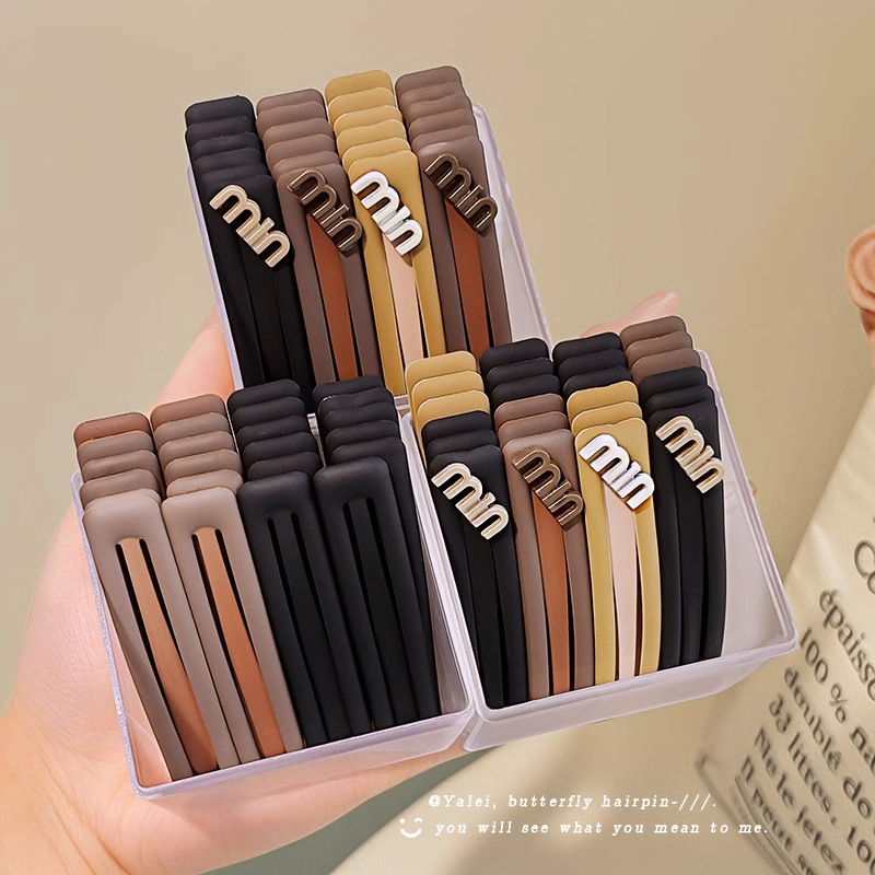 Pin de cabello de la frente lateral pin de cabello negro femenino pin de cabello 2025 nuevo toque de cabeza de tarjeta de cabello marino