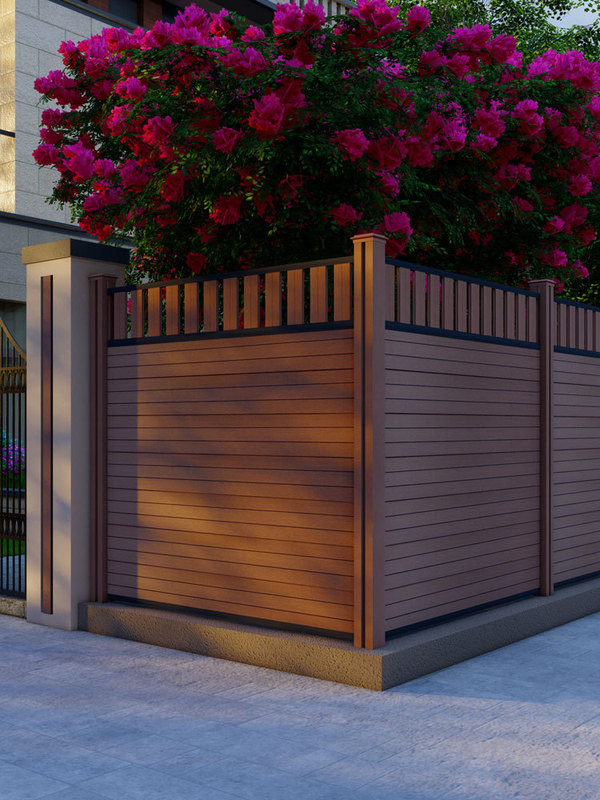 Wpc Outdoor Courtyard Villa Wood-Plastic Privacy Community Garden Semi-Perforated Fence Wood-Plastic Fence Railing Fence Wpc Outdoor Courtyard Villa Wood-Plastic Privacy Community Garden Semi-Perforated Fence Wood-Plastic Fence Railing Fence