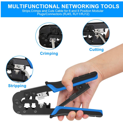 Network tool kit Cat 5e Cat 6 RJ45 crimping 8P6P network cable tester tool set of 43 pieces