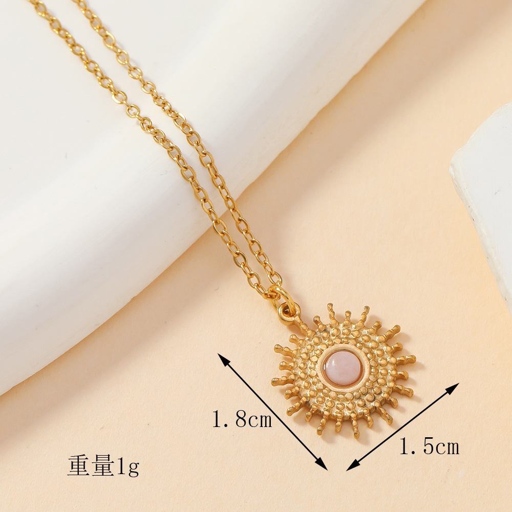 Colgante único, fundición de acero inoxidable, joyería de lujo ligera, amor, ovalado, gemas de colores, diamantes completos, accesorios de collar de bricolaje