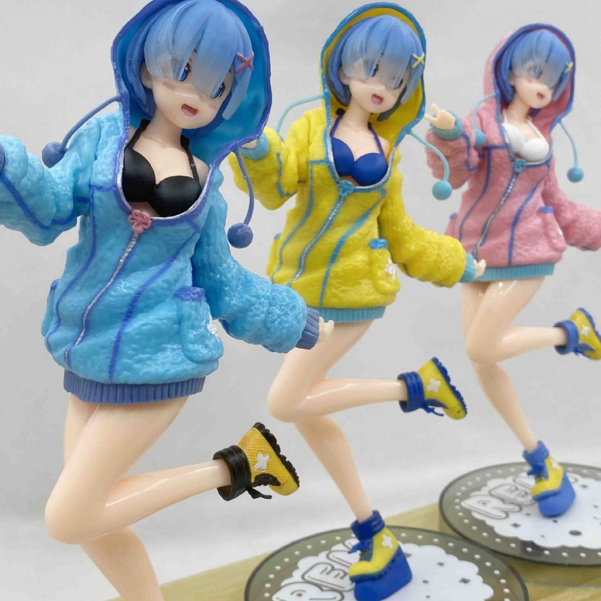 从零开始的异世界中国风背带冬装连帽卫衣蕾姆手办桌面模型摆件