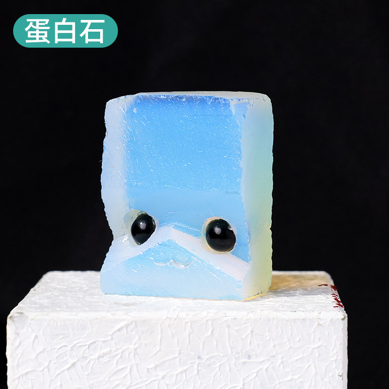 Crystal natural transfronterizo pequeño erizo adornos de escritorio para el hogar para jugar con gafas para la decoración creativa del erizo mayorista