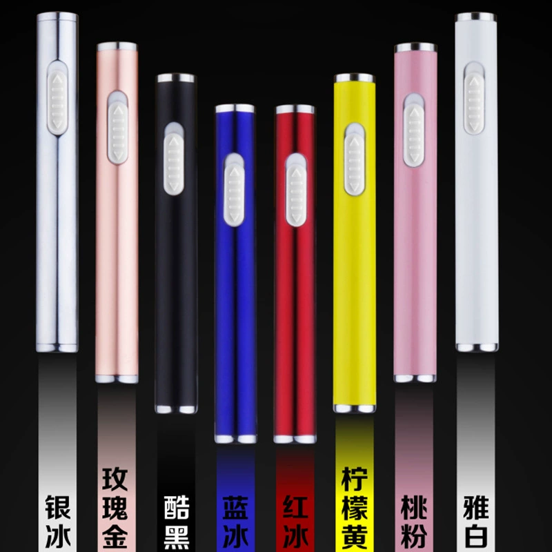 Портативная зарядная зажигалка оптовая мода длинная полоса креативная личность прикуриватель бизнес подарок JJ820