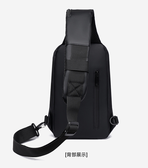 2024 Spring Sports chest backpacks, cross-border wholesale USB charging port bags, men's crossbody bags, fashionable single-shoulder bags undefined