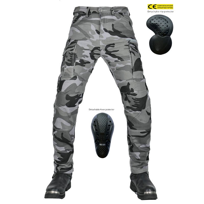 VOLERO motocicleta anti-caída pantalones de los hombres sueltos todo partido multi-Bolsa de camuflaje pantalones casuales pantalones de montar en motocicleta