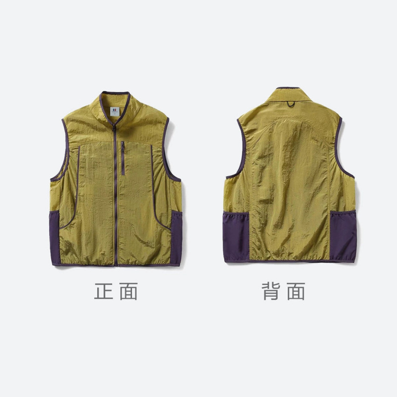 夏季男女款户外山系风拼色马甲/轻量透气百搭背|undefined