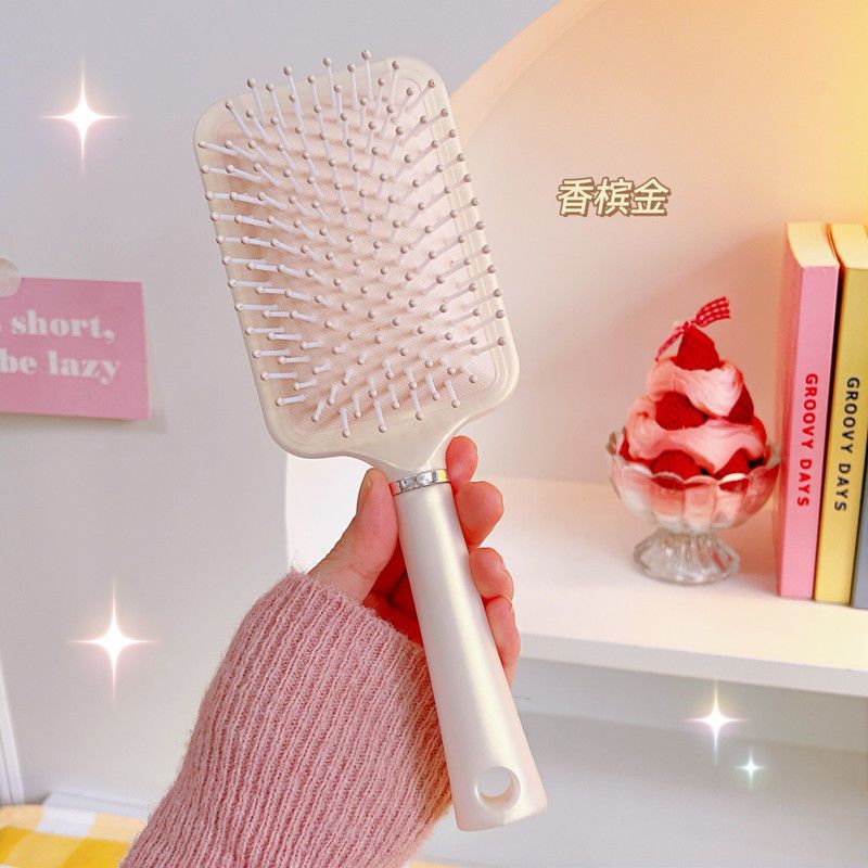 Almohadilla de aire de sirena para mujer, hogar, perlado antiestático, bolsa de aire grande para estudiantes, peine de masaje, peine de bolsa de aire para niñas, peine grande