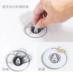 Drain hair trap for bathroom sink filtration, waste disposal filter, hand basin, toilet, clog prevention cover