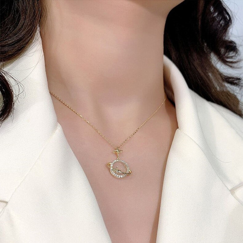 High-end Xingyue Myth Crystal Necklace for Women  New Trendy Temperament Fashion Internet Celebrity Short Clavicle Chain Necklace