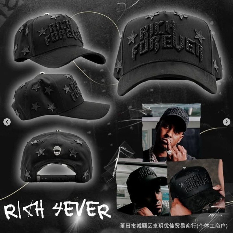 新款DANDY Hats棒球帽字母刺绣嘻哈帽调节帽时尚帽子 D-1|undefined