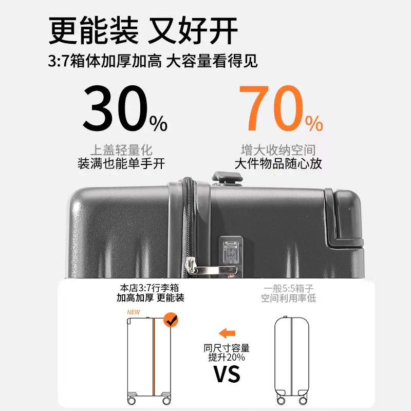 Nueva maleta de tracción ancha de moda, maleta de gran capacidad, maleta de viaje para estudiantes duradera, rueda universal para hombres y mujeres