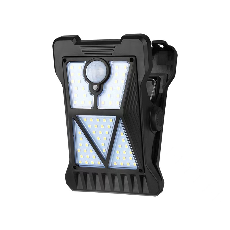 Transfronterizo nueva lámpara de clip portátil solar LED iluminación de inducción humana lámpara de pared de jardín