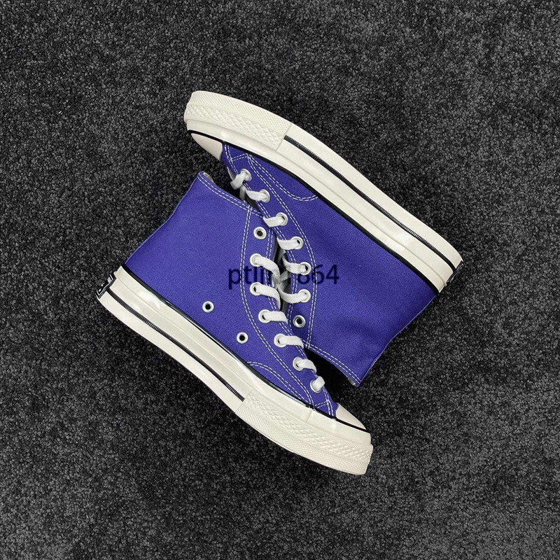 Auténticos zapatos de hombre Meiqi Converse aj 1970s zapatos de mujer zapatos de lona zapatos altos cremosos azules vulcanizados originales puros image 18