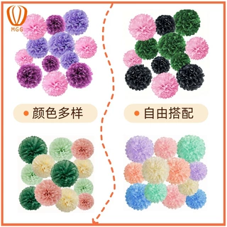 厂家批发纸花球 装饰 颜色可选  欧美热销纸球花派对布置纸质品
