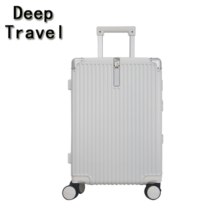 Retro Aluminum Frame Hard Shell Trolley Case Mute Universal Wheel Anti-Theft Password Lock Suitcase 20inch Suitcase Trolley Case