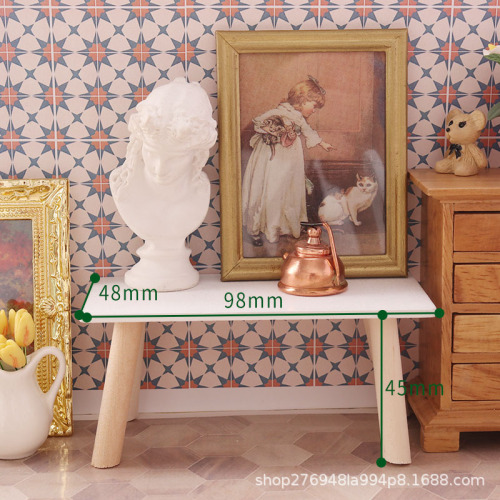 Rizola miniature food and play coffee table table mini model 1:12 minutes ob11 dollhouse furniture scene diy