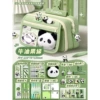 Genuine [Panda Grand Slam set] Avocado green +1 doll +6 correction band+4 set of feet+4 panda pen+4 fluorescent pen+50 cards +1 brooch +1