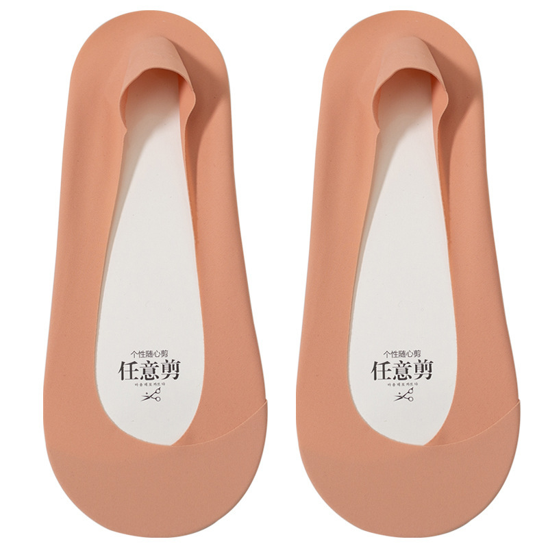 Calcetines Zhuji Calcetines de barco antideslizantes para mujer Calcetines de invisibilidad de fondo de algodón antibacteriano transpirable de primavera y verano para mujer Calcetines de mujer