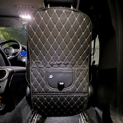 Chair back anti-kick pad: Pad, Kidsren's Car Rear Seat - little-coal-ball-black-anti-kick-mat-long-version