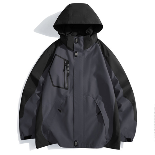 Spring and Autumn windbreaker waterproof thin jacket unisex style windproof and waterproof mountaineering clothing with detachable design for group purchase