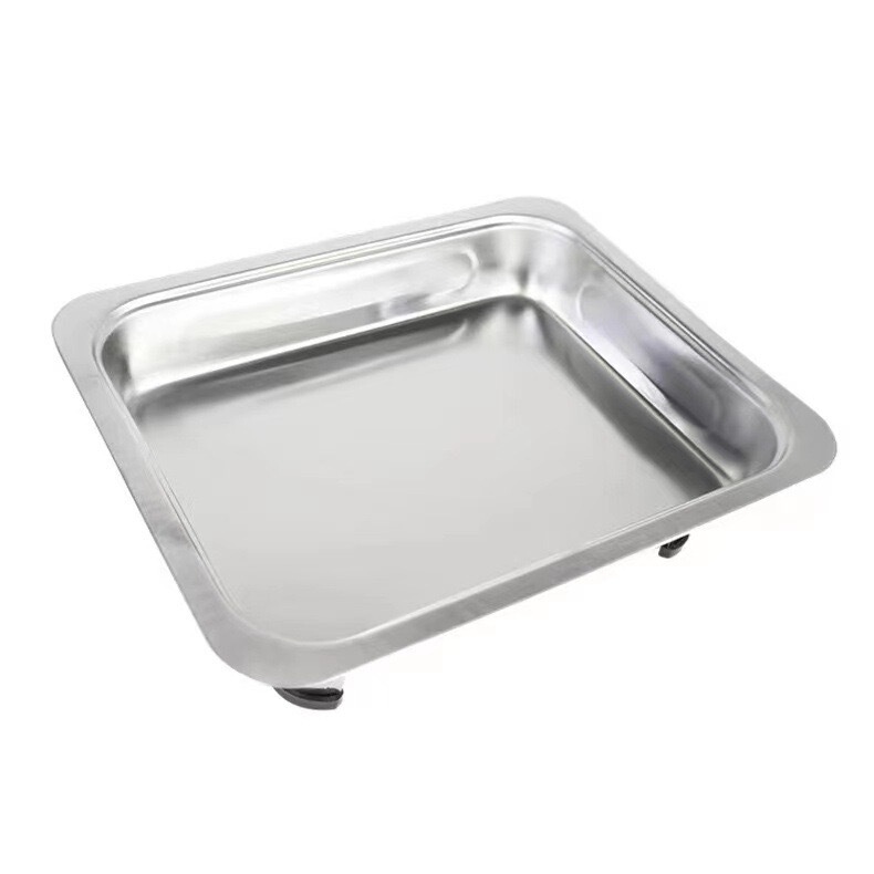クロスボーダー資源可視エンボス組み合わせ蓋ガラス蓋プラスチックカバーセルフサービス炉ステンレス角型四脚食堂炉|undefined