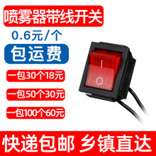 电动喷雾器12V开关船型方形2脚翘板电源按钮打药机喷雾器配件大全