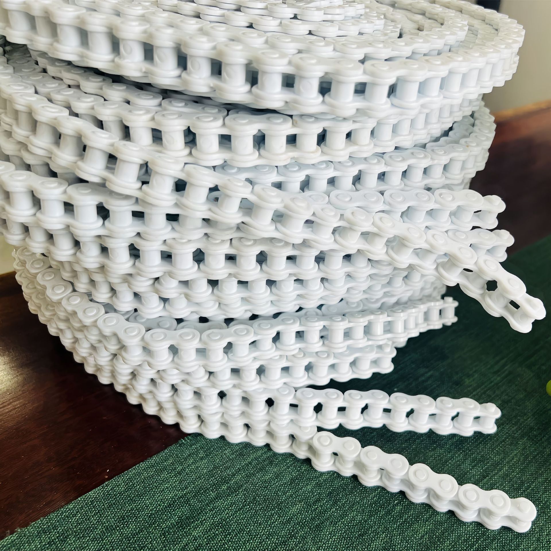 台资塑胶厂家现货供应耐腐蚀PP PVDF工业全塑料传动链条 节距12.7