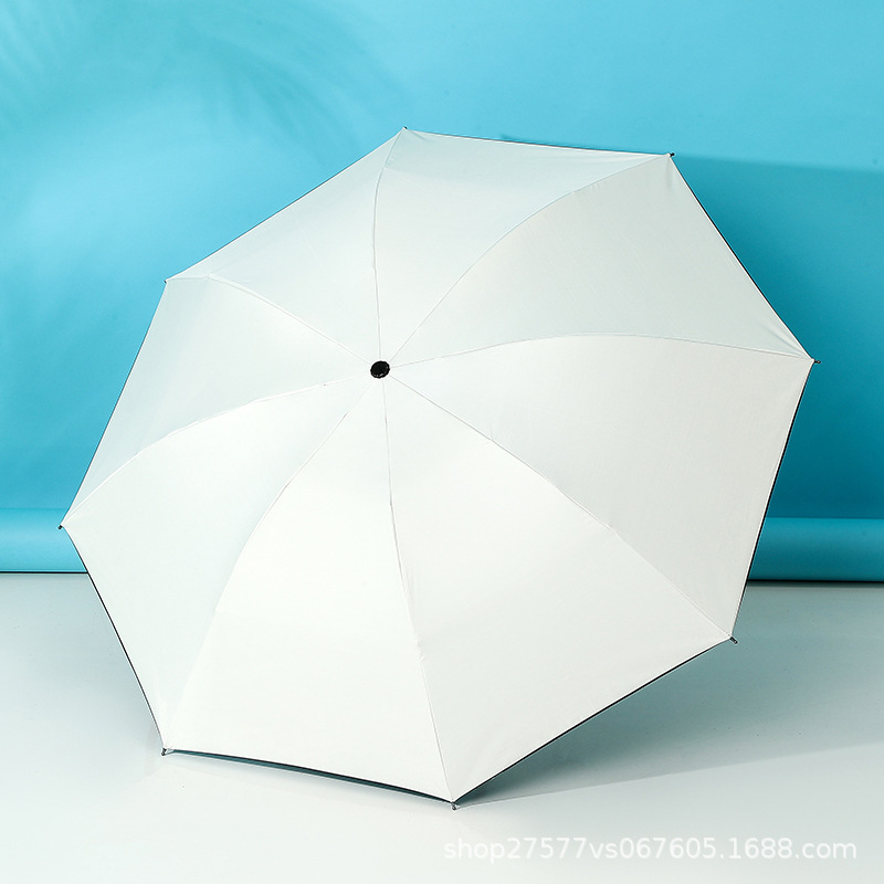 Paraguas automático de 24 huesos, plegable, negro triple, protector solar, sol y lluvia, paraguas de doble uso, paraguas para hombres, paraguas publicitario al por mayor personalizado