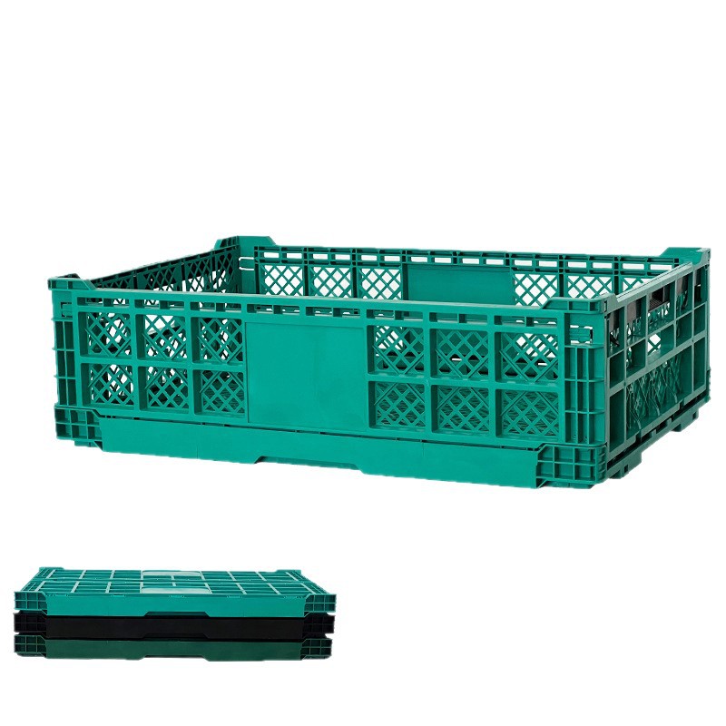 Cestas plegables personalizadas, envío gratuito, marco de verduras de plástico grande, logística industrial, rectangular engrosado, rodillo rotatorio