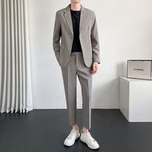 2025韩版休闲春秋季西服套装男士青年商务正装痞帅休闲西装男外套