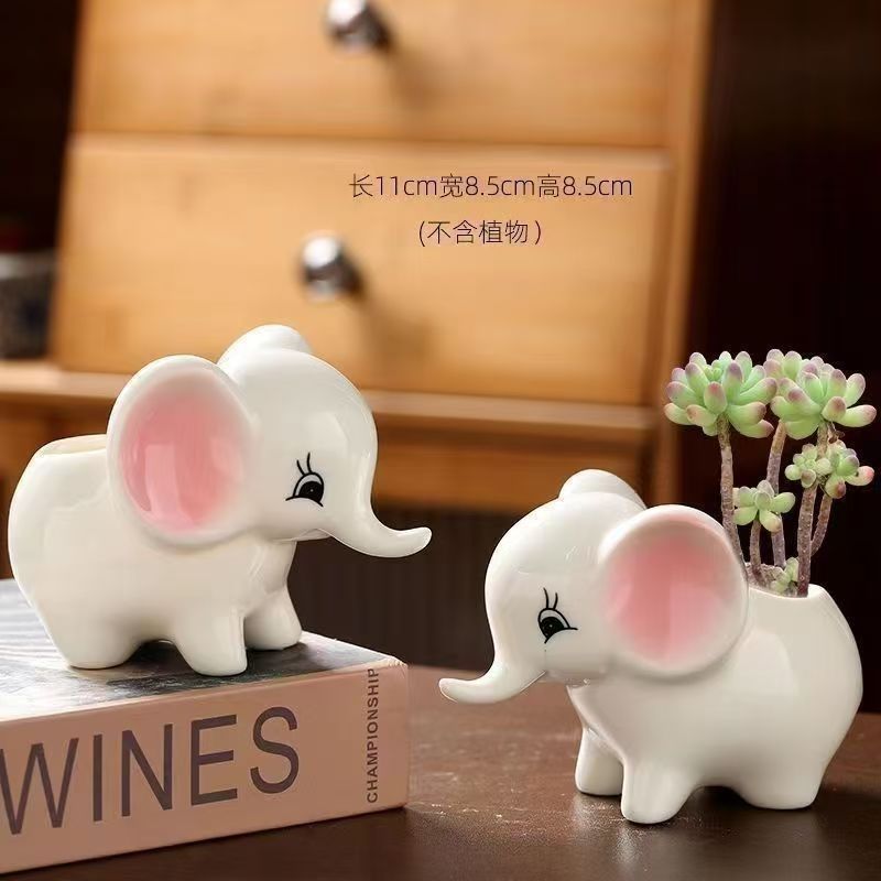 Maceta decorativa con diseño cartoon