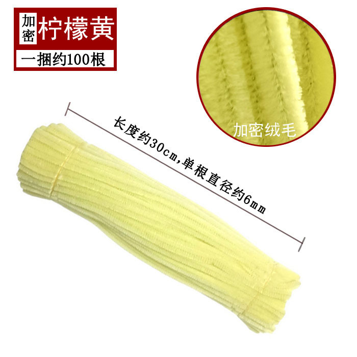 Varillas de felpa encriptadas de 42 colores, tiras para raíces de cabello, materiales populares para ramos hechos a mano, fabricante de varillas de felpa.
