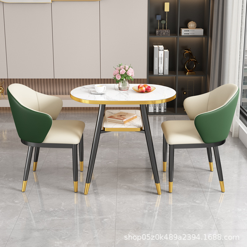 Balcony small table and chair three-piece set simple modern coffee table Home Leisure small apartment storage negotiation table and chair combination