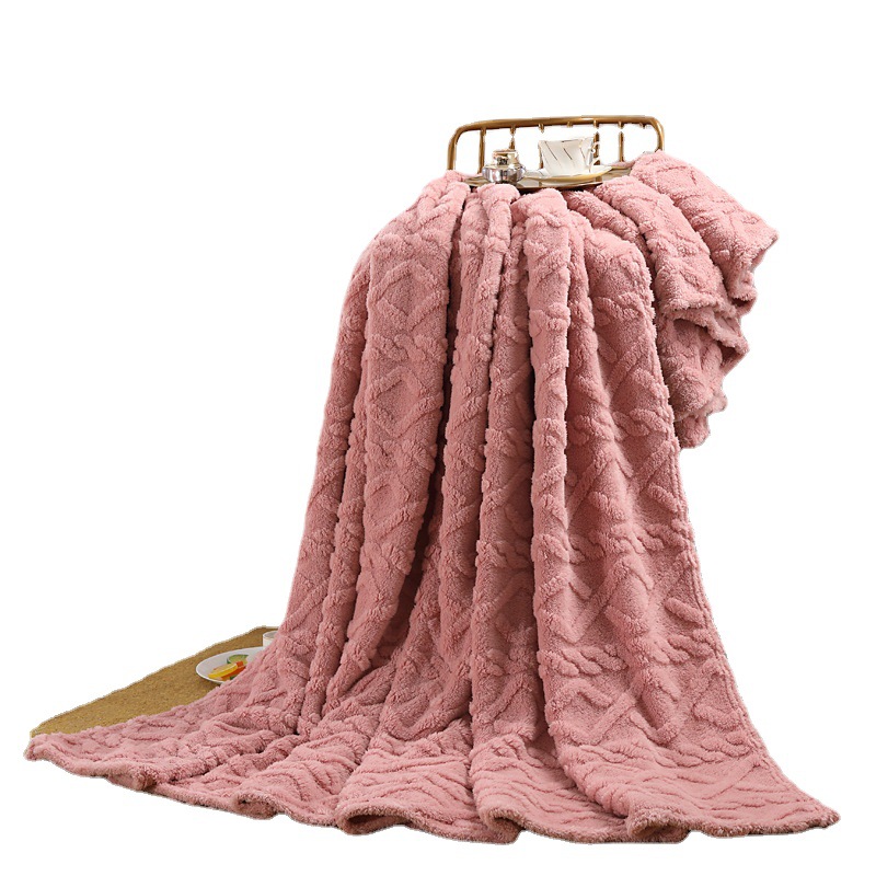 Estilo escandinavo, color puro, simple, torre de una sola capa, manta de felpa, manta de piel de cordero, manta de franela, manta de franela