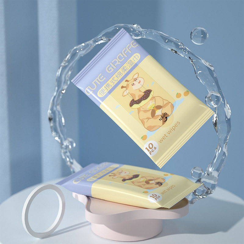 10 pumps baby wipes special wholesale hand and mouth packet mini newborn baby and children cleaning wet wipes factory
