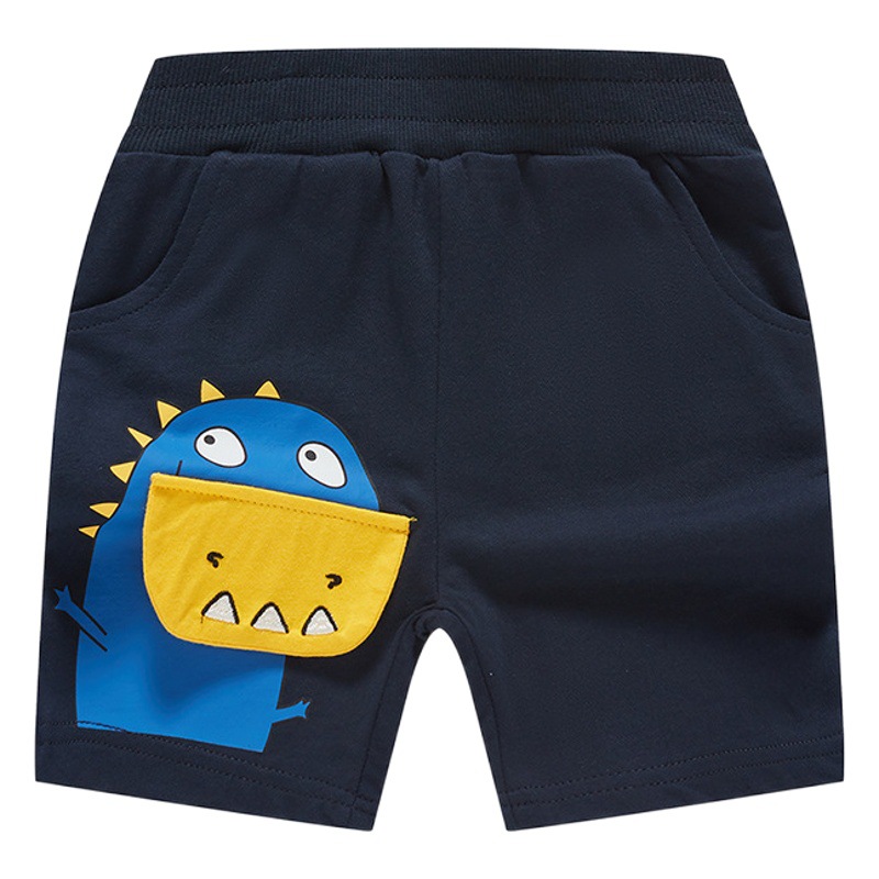 Ser los mejores pantalones de los niños quinto pantalones de verano de los niños pantalones cortos tridimensionales dinosaurio bebé pantalones casuales ropa de los niños de una sola pieza de entrega image 1