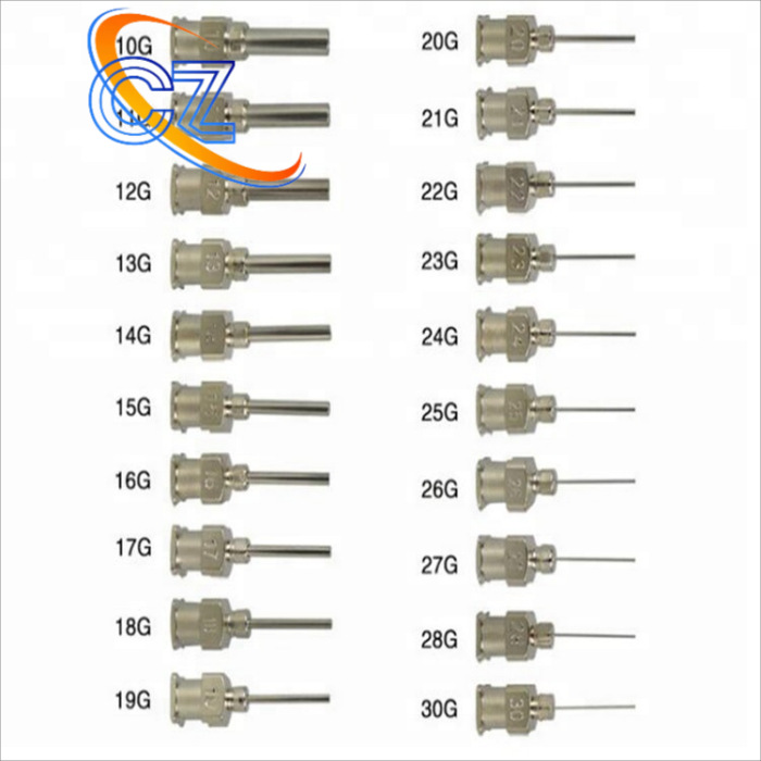 铜座点胶针 点胶机不锈钢针头全金属精密针 10G-30G 单管点胶针