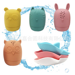 赤ちゃんのシリカゲルの入浴のおもちゃの噴水ネットは魚のサメの子供の動物をすくいます。